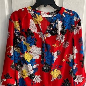 Violet & Claire Red Floral Blouse WEEKEND SALE 🤩